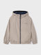 Kids' Casual Jacket Windproof Double Sided with Hood Dark Blue
