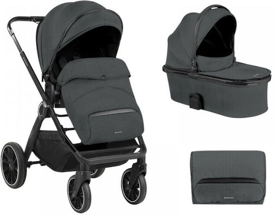 Kikka Boo Tiffany Adjustable 2 in 1 Baby Stroller Suitable for Newborn Dark Grey 12.5kg