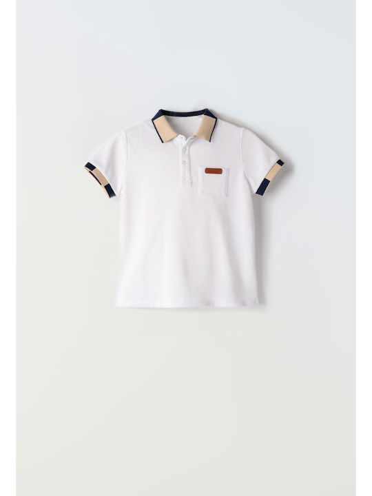 Hashtag Kids Polo Short Sleeve White