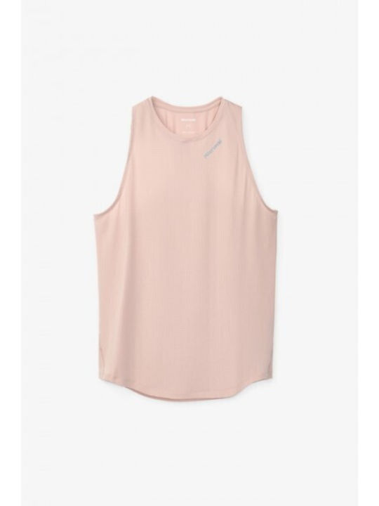 Nnormal Damen Sportliche Bluse Ärmellos Dusty Pink