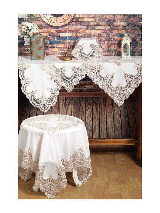 Liolios Home Runner cu Broderie Pls-7b027 Lenjerie 40x160cm