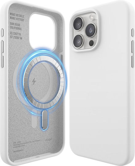 Elago Umschlag Rückseite Silikon Weiß (iPhone 15 Pro Max)