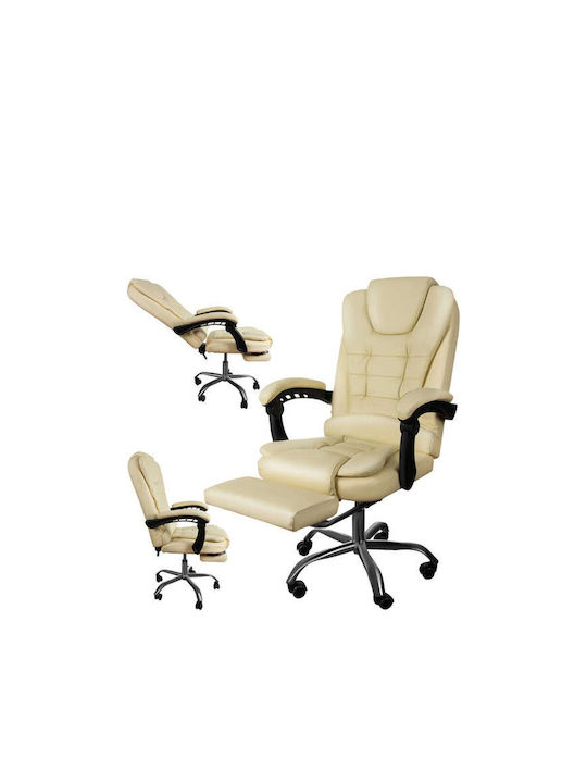 Stuhl Büro mit Neigung und Verstellbaren Armen Beige Aria Trade
