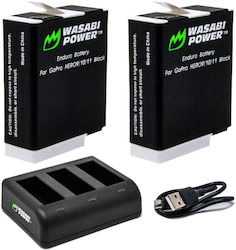 Wasabi Battery Kit Ladegerät für GoPro Held 12 / Held 11 / Held 10 / Held 9