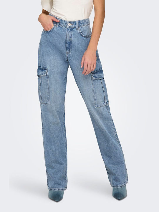 Only High Waist Women's Jean Trousers Gin Open