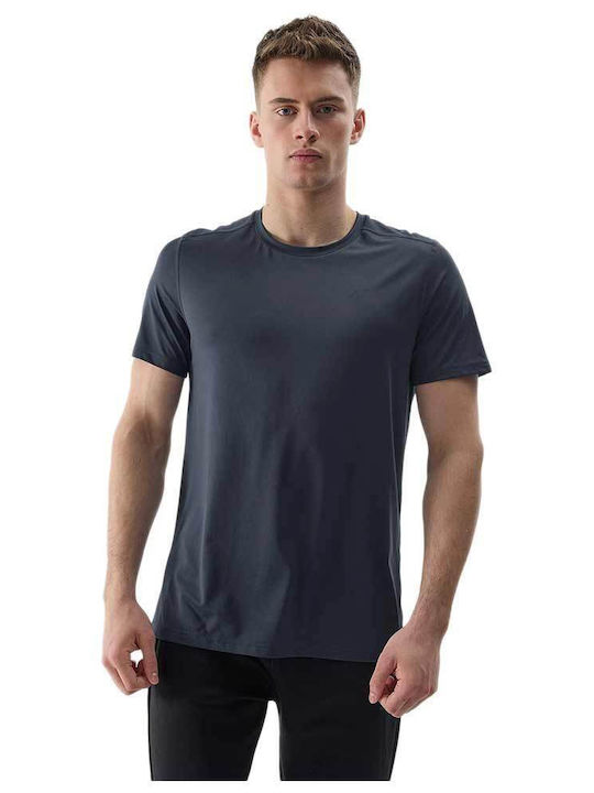 4F Herren Sportliches Kurzarmshirt Silber