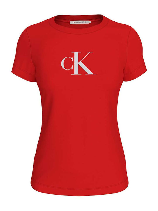 Calvin Klein Damen Sport T-Shirt Rot