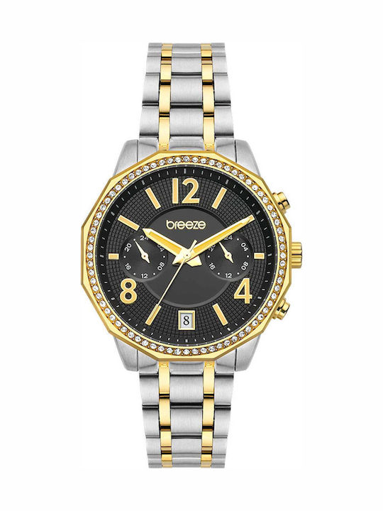 Breeze Women's Watch Chronograph with Silver Metal Bracelet