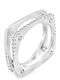 Xryseio Ring with Zircon made of White gold 18K