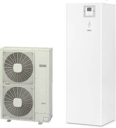 Hitachi Wärmepumpe 10.4kW Einphasig 60°C Teilen
