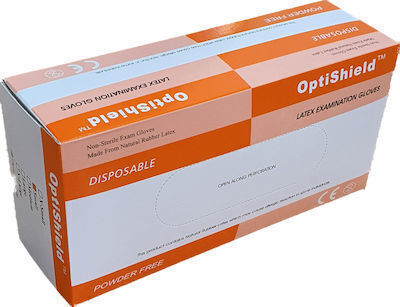 NML Medical Optishield Γάντια Λάτεξ Χωρίς Πούδρα σε Λευκό Χρώμα 1000τμχ