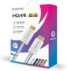 Oniverse ONICAB2-HDMI-WHT HDMI 2.1 HDMI Male - HDMI Male 3m White