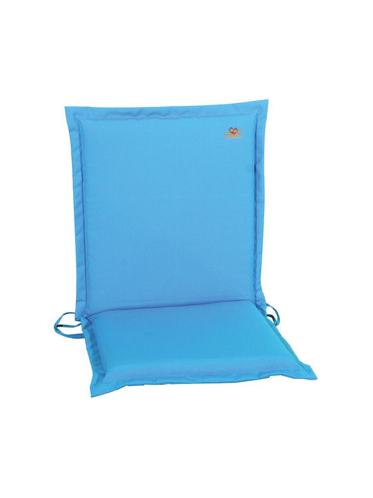 Lianos Waterproof Garden Chair Cushion with Backrest Light Blue 46x96cm