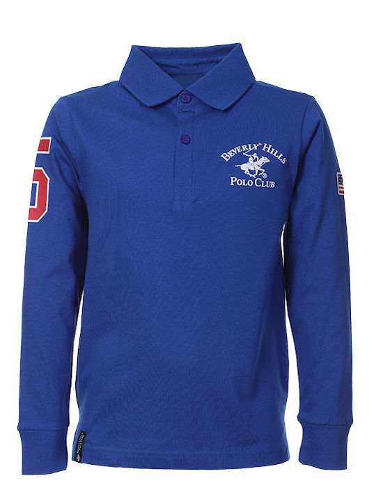 Beverly Hills Polo Club Kids Polo Long Sleeve Blue