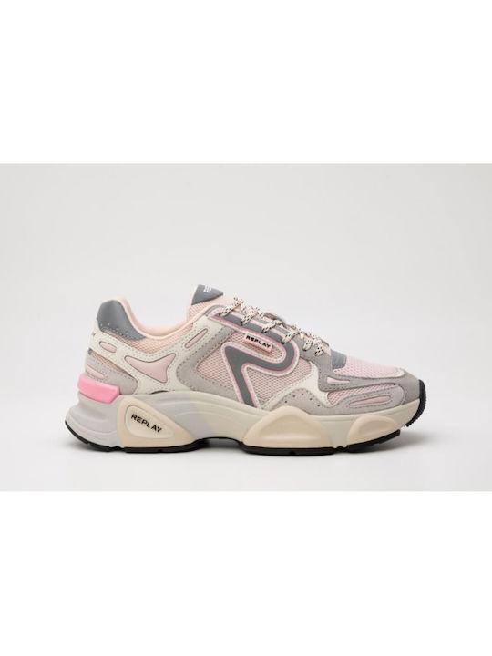 Replay Damen Sneakers Grey Pink