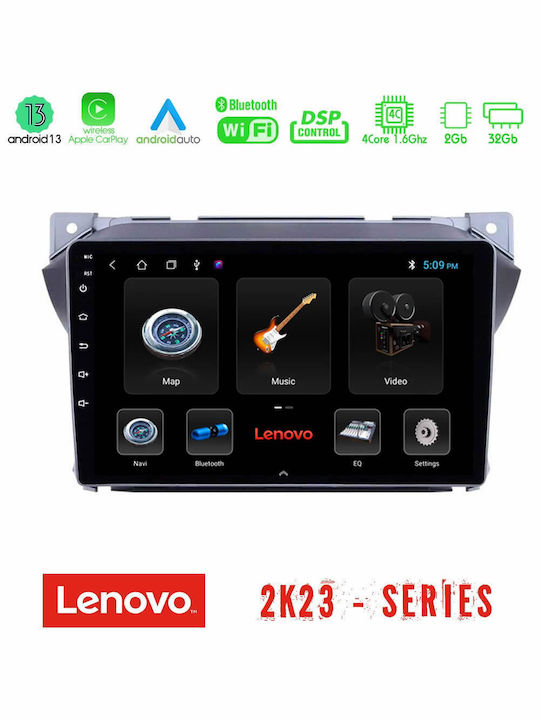 Lenovo Car-Audiosystem für Suzuki Hoch Nissan Pixo (Bluetooth/USB/WiFi/GPS/Apple-Carplay/Android-Auto) mit Touchscreen 9"