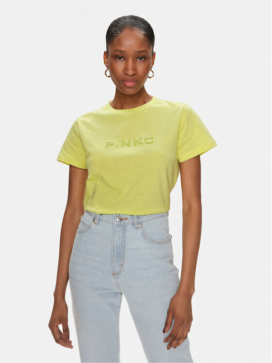 Pinko Women's T-shirt Κίτρινο