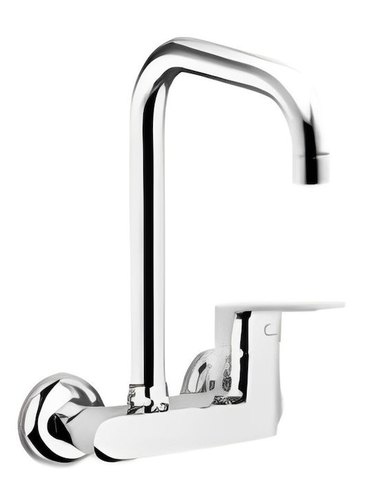Truva Wall Kitchen Faucet Silver Truva Wall Kitchen Faucet Silver