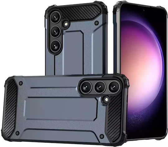 Hurtel Hybrid Umschlag Rückseite Kunststoff Blau (Redmi 13C / Poco C65 4G)