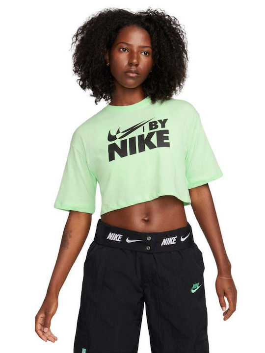 Nike Γυναικείο Αθλητικό Crop T-shirt Vapor Green