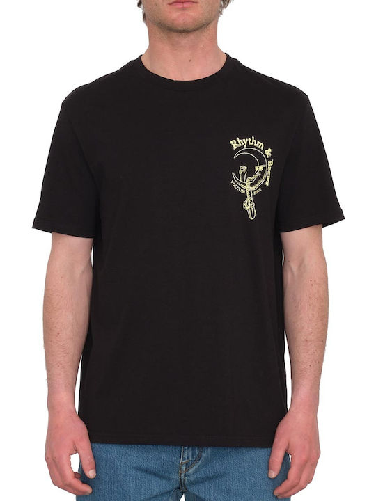 Volcom T-shirt Bărbătesc cu Mânecă Scurtă Negru