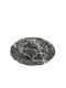 Espiel Marble Servierplatte Oval aus Porzellan Schwarz 33x33cm 2Stück