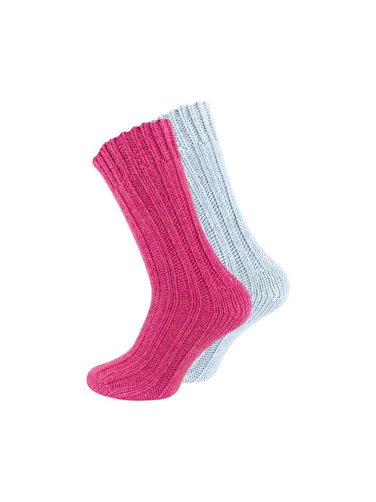 Norweger Damen Socken Fuxia - Blue 2Pack