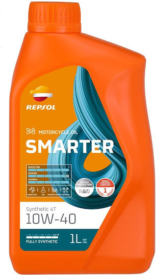 Repsol Smarter Sintetic Ulei de motocicletă pentru motoare în patru timpi 10W-40 1lt