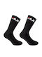 FILA Normal Plain Half Terry Athletic Socks Black 2 Pairs
