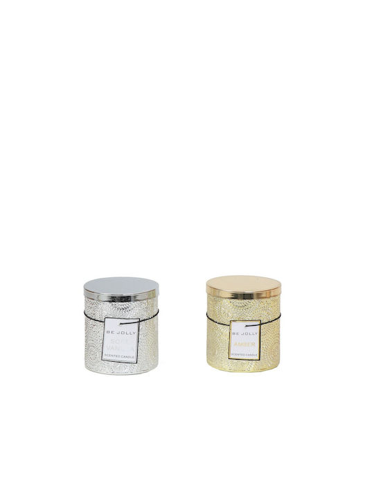 Espiel Scented Candle Jar Silver 200gr 12pcs (Various Colors)