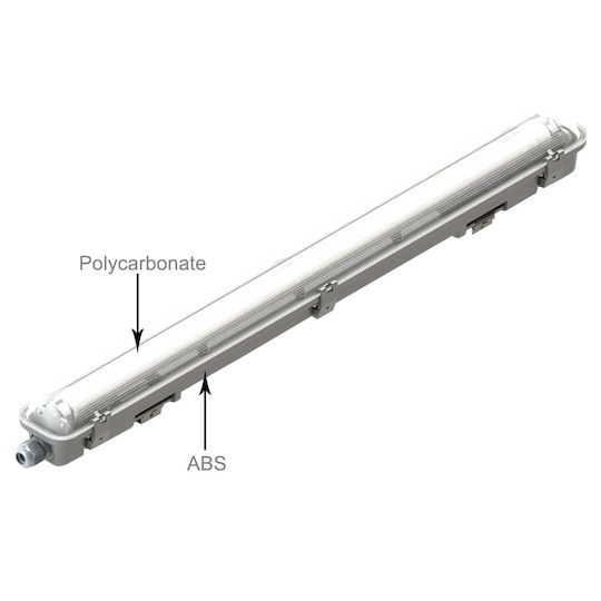 Gekas Lumină Batten Cu două capete Pentru Exterior cu 1 Loc pentru Lampă LED T8 150buc