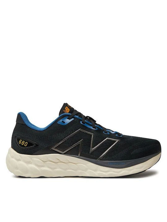 New Balance 680v8 Ανδρικά Αθλητικά Παπούτσια Running Μαύρα