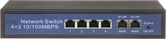 Apti POE0402-60W Unmanaged L2 Switch με 4 Θύρες Ethernet