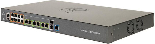 Cambium Networks cnMatrix EX2016M-P Managed L3 Switch with 14 Gigabit (1Gbps) Ethernet Ports and 2 SFP Ports