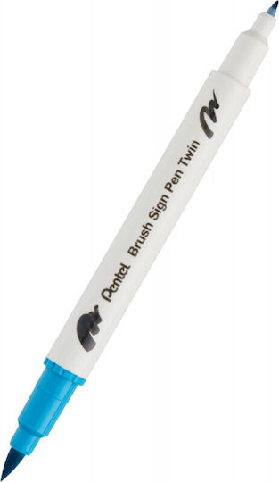 Pentel Brush Sign Pen Zeichenmarker Sky Blue