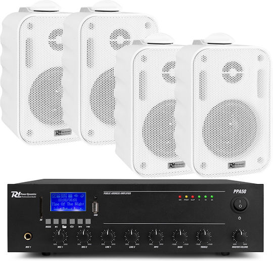 Power Dynamics pentru site-ul de comerț electronic Boxe de instalare 50W Albe