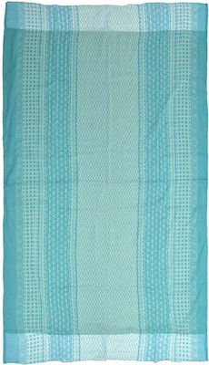 Inart Beach Towel Cotton Turquoise 180x100cm.