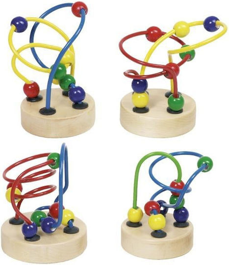 Goki Wooden Interactive Toy Mini Bead Maze (Various Designs/Assortment of Designs) 1pc