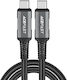 Acefast USB 4 Video Cable USB-C Male - USB-C 240W PD Black 1m PD3.1