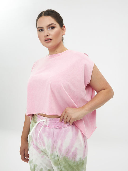 Bluze Damă Sport Crop Roz 8131.1060.NETTO-pink