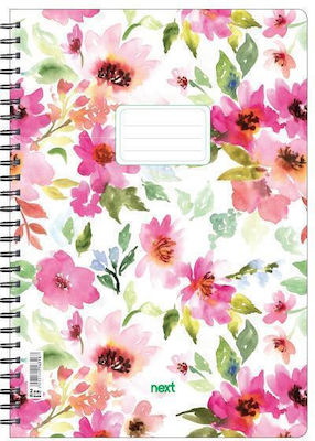 Next Spiral Notebook Ruled A4 70 Sheets 2 Subjects Multicolour 1pcs