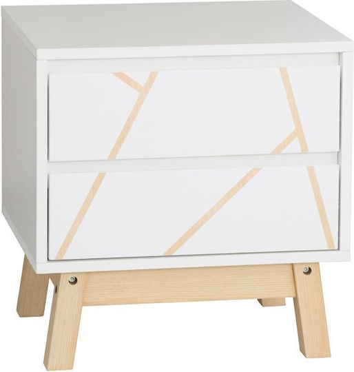 Nachttisch Aria Holz Beige 45x35x47cm