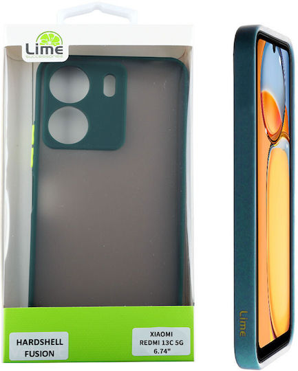 Lime Hardshell Fusion Full Camera Protection Back Cover Πλαστικό Πράσινο (Xiaomi Redmi 13C)