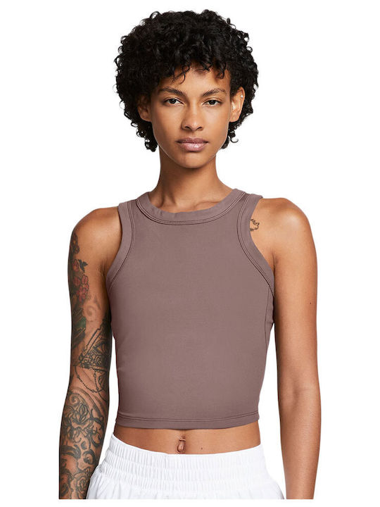 Nike One Γυναικείο Αθλητικό Crop Top Αμάνικο Dr...