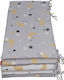 Beboulino Moon Stars Crib Bumpers Classic Inside Grey White 60x120cm
