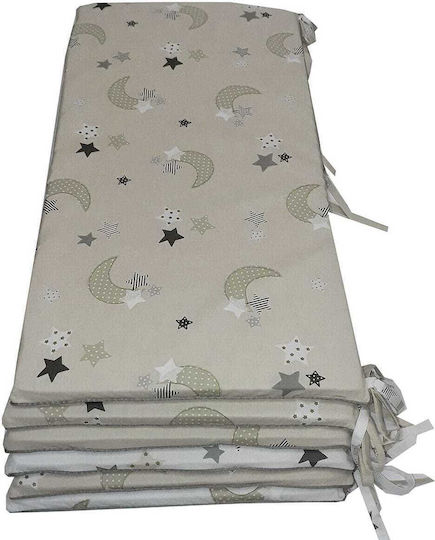 Beboulino Moon Stars Crib Bumpers Classic Inside beige 60x120cm