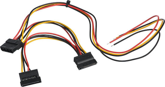 Akyga Atx Ak-sc-24 Molex/sata/sata DC - Cable 0.4m Πολύχρωμο AK-SC-24