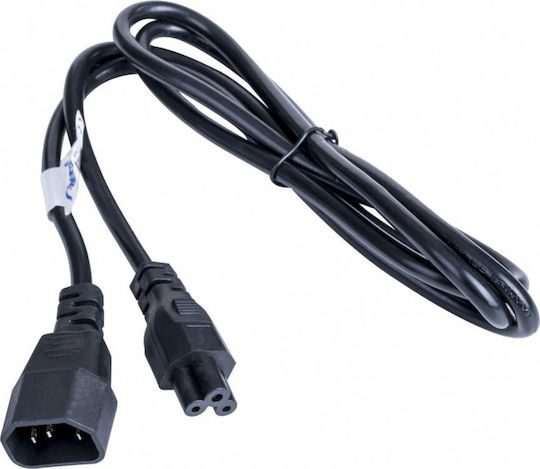 Akyga IEC C5 - IEC C13 Cable 1.5m Μαύρο AK-NB-09A