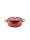 Hosse Solagio Flacher Topf aus Gusseisen 26cm Rubin