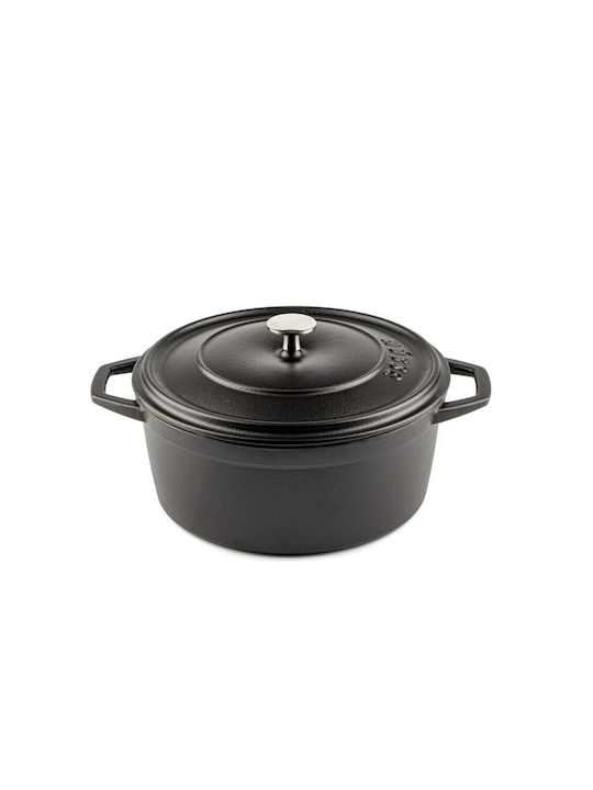 Hosse Solagio Tiefer Topf aus Gusseisen 24cm Black Onyx
